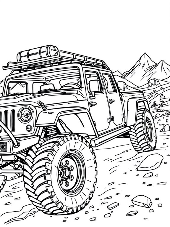 off road car coloring fun