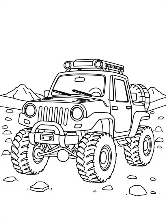 off road car coloring page