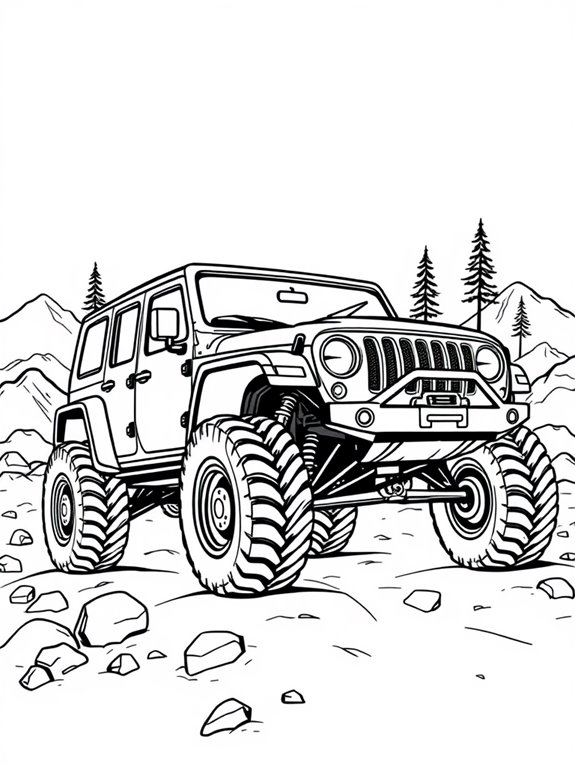 off road car coloring page