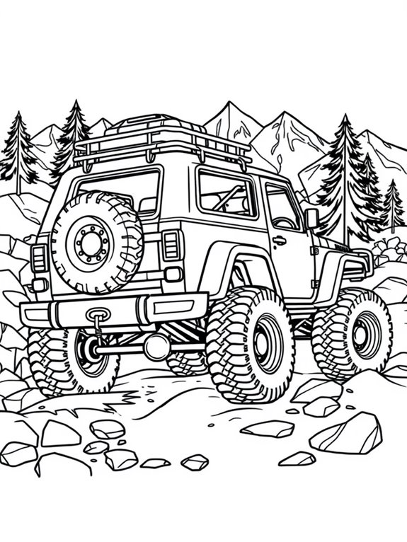 off road truck coloring fun