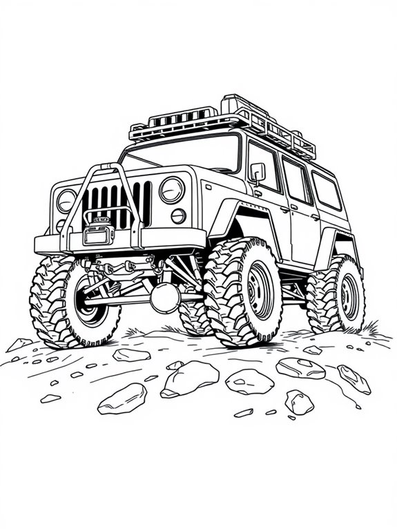 off road vehicle coloring page