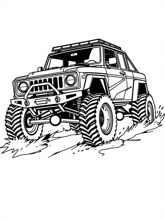 off road vehicle coloring page