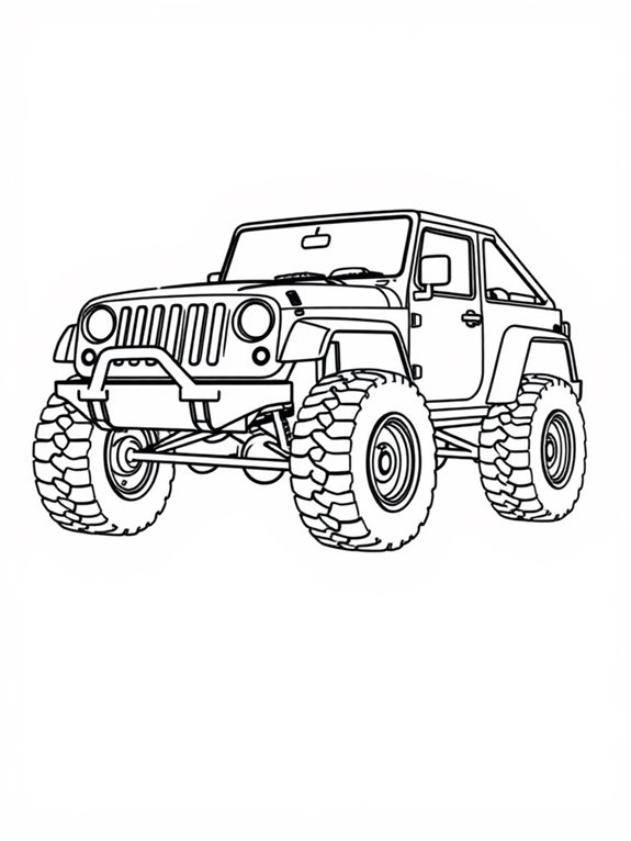 off road vehicle coloring page