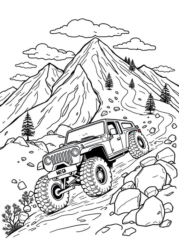 off road vehicle mountain adventure