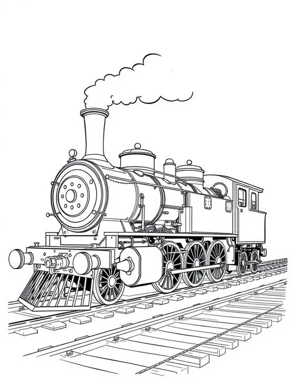 old steam engine illustration