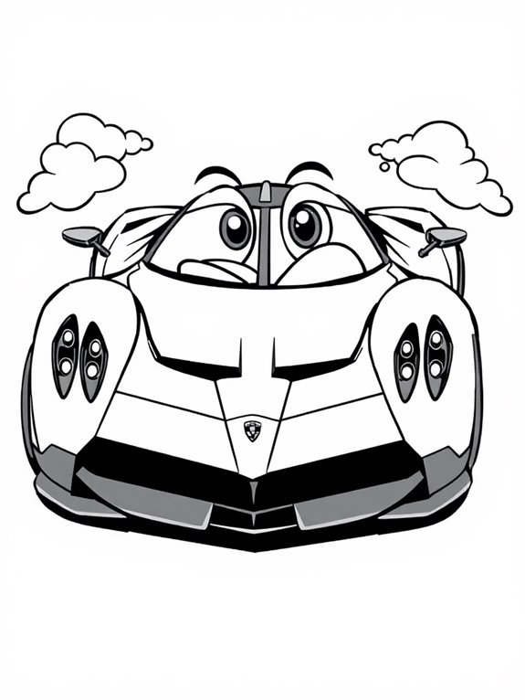 pagani character coloring page