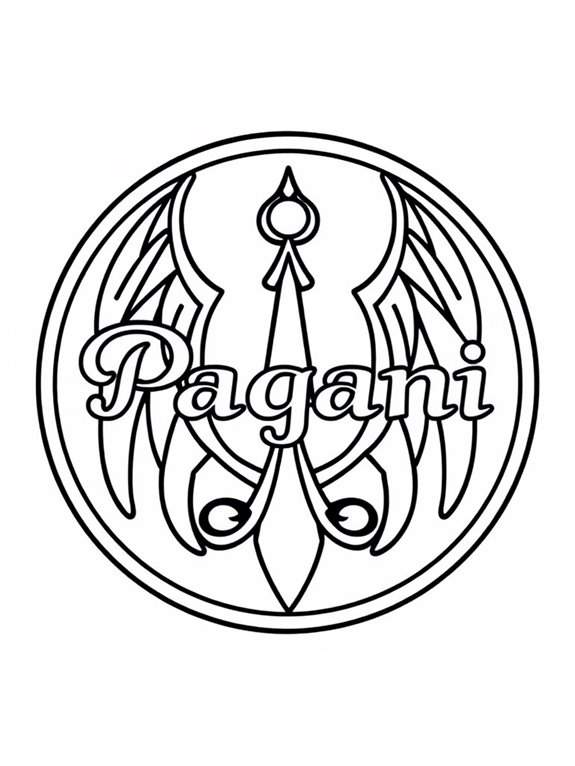 pagani logo coloring page