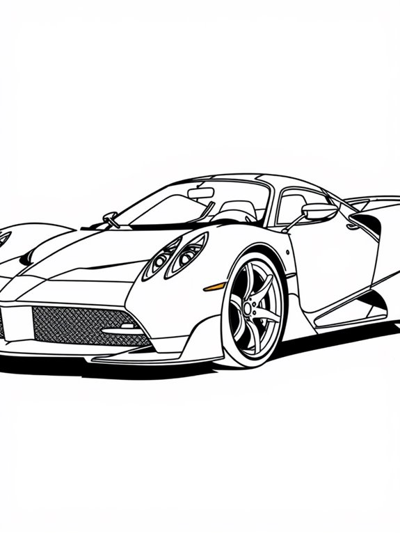 pagani sports car outline