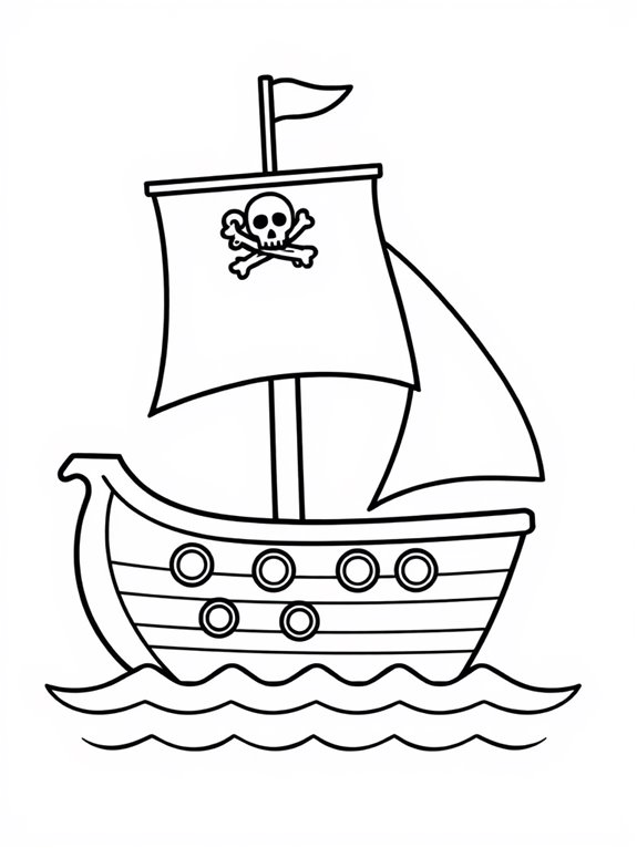 pirate ship coloring activity