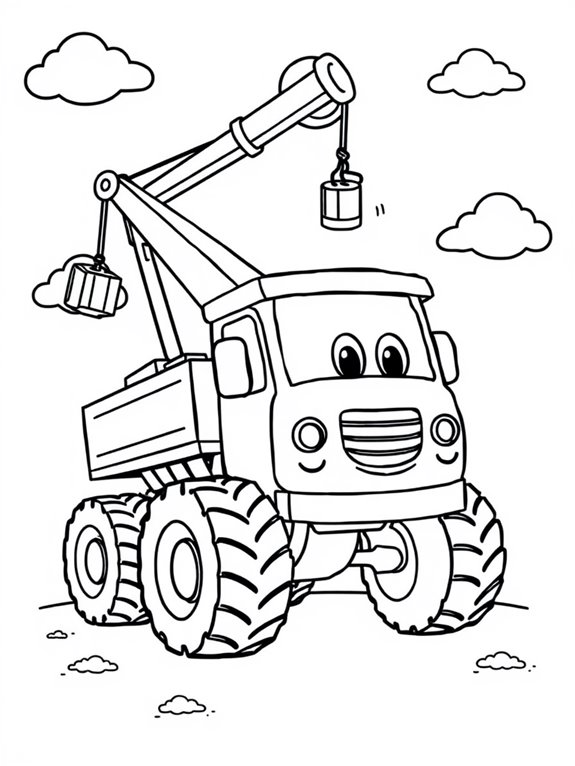 playful crane truck design