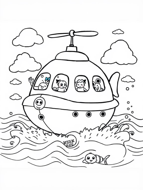 playful hovercraft coloring fun