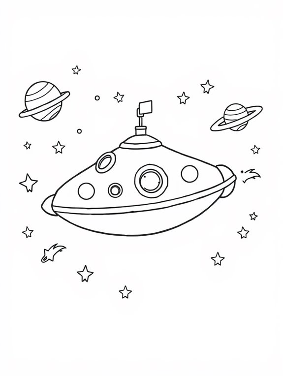 playful intergalactic spaceship design