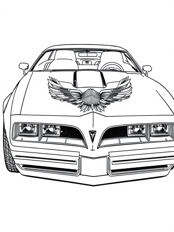 pontiac firebird coloring page