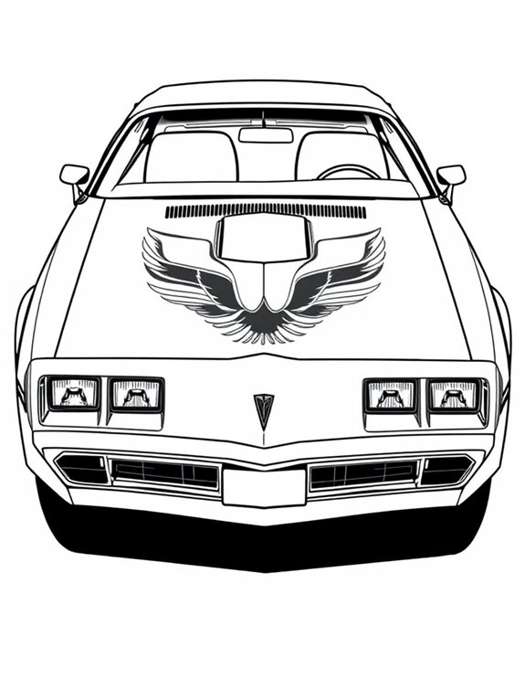 pontiac firebird coloring page