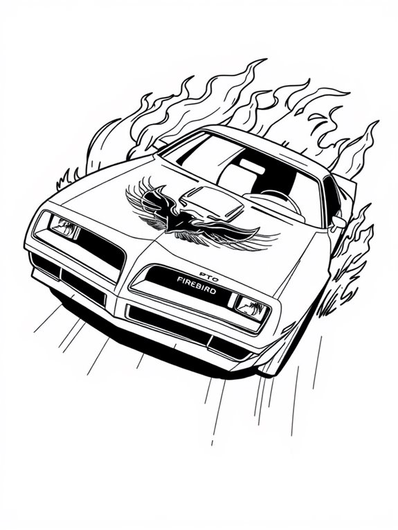 pontiac firebird coloring page