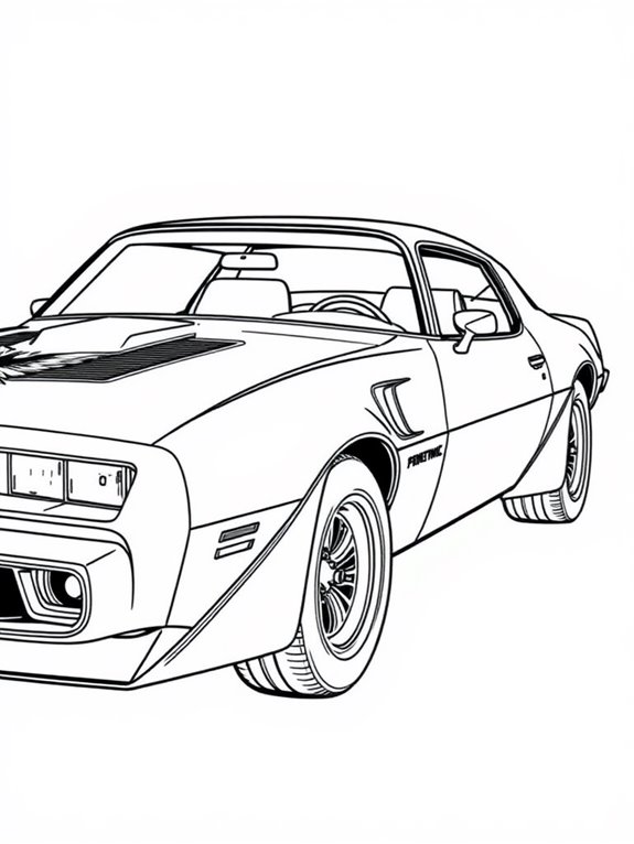 pontiac firebird coloring page