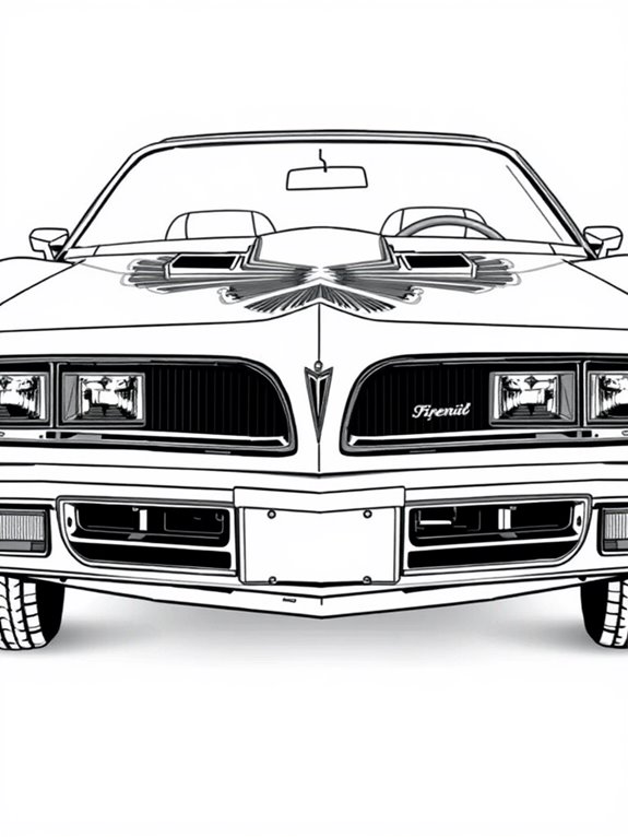 pontiac firebird coloring page