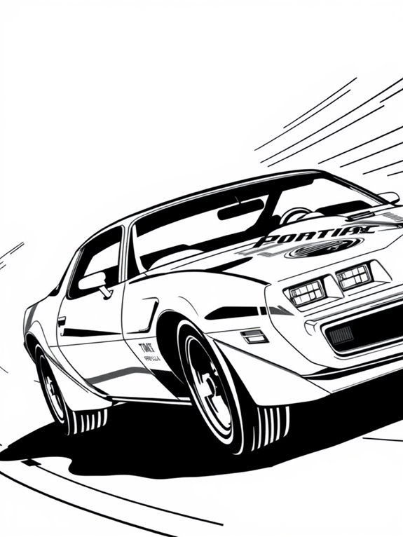 pontiac firebird coloring page