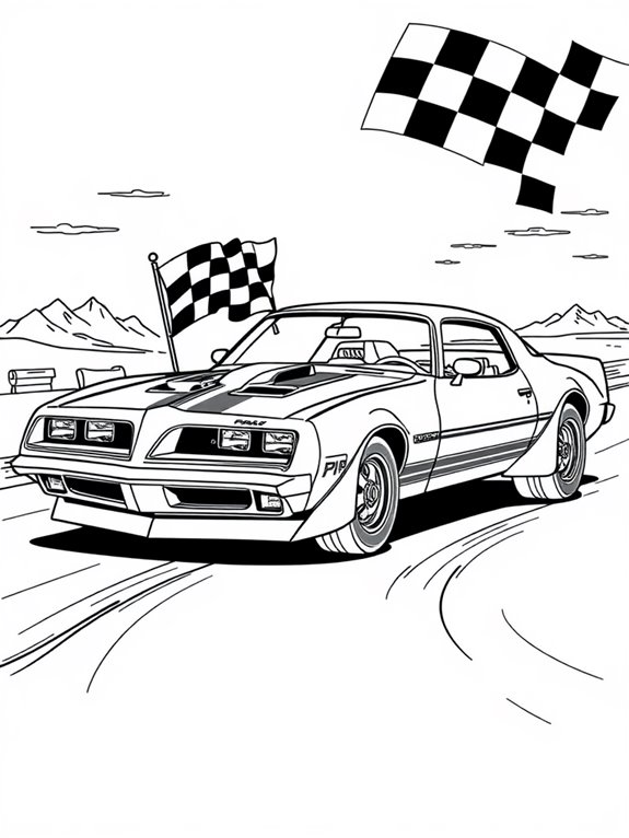 pontiac firebird coloring page