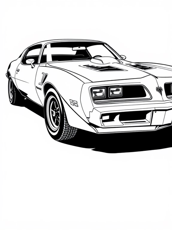 pontiac firebird coloring page