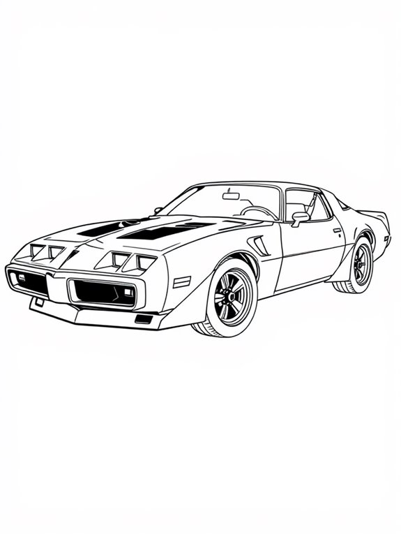 pontiac firebird coloring page