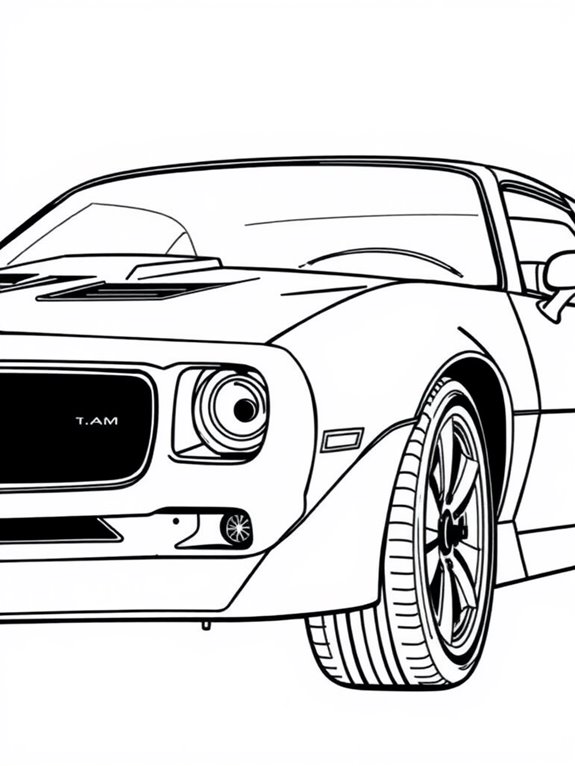 pontiac firebird coloring page