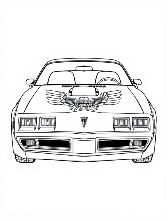 pontiac firebird coloring page