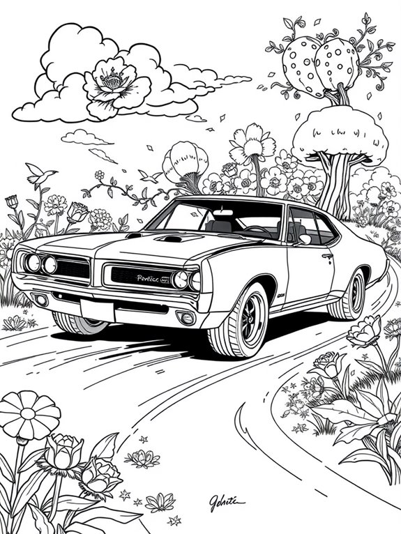 pontiac gto coloring page