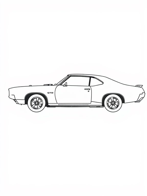 pontiac gto coloring page