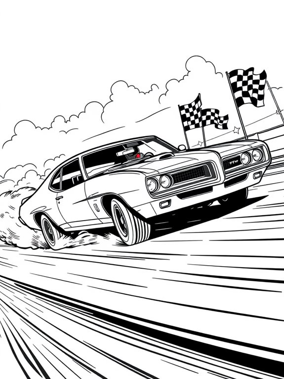 pontiac gto racing illustration