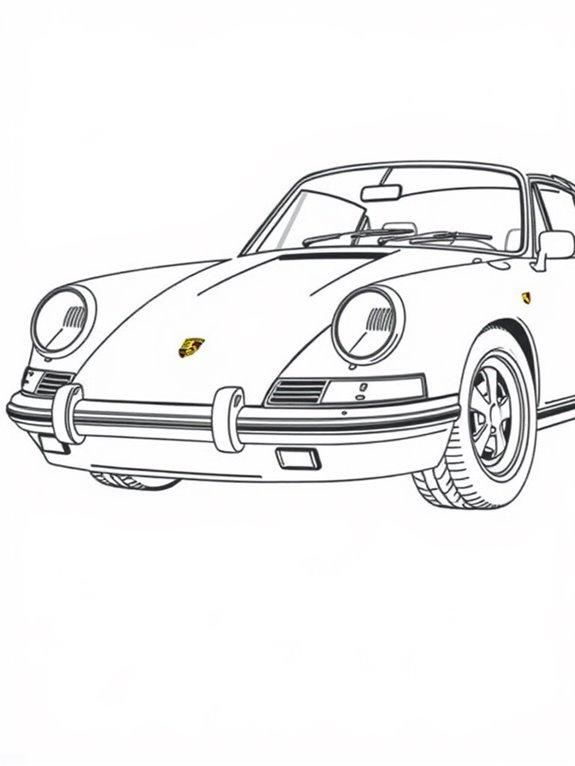 porsche coloring page design