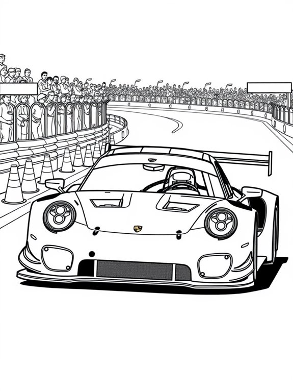 porsche race car illustration