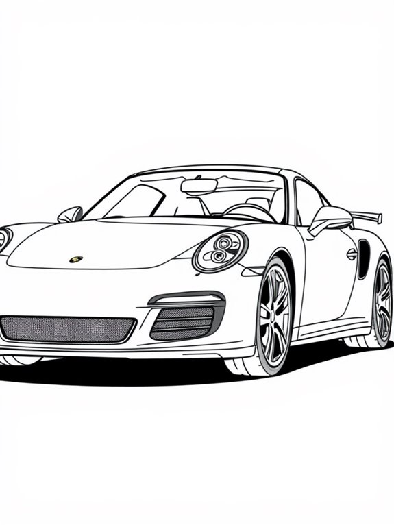 porsche sports car illustration