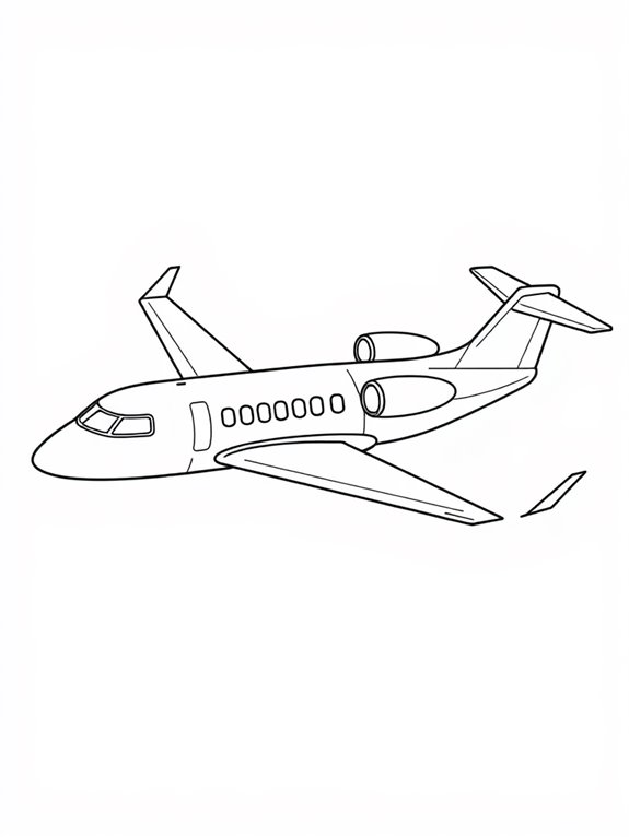 private jet coloring activity