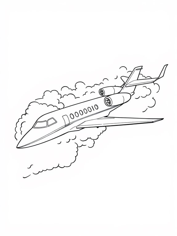 private jet coloring page