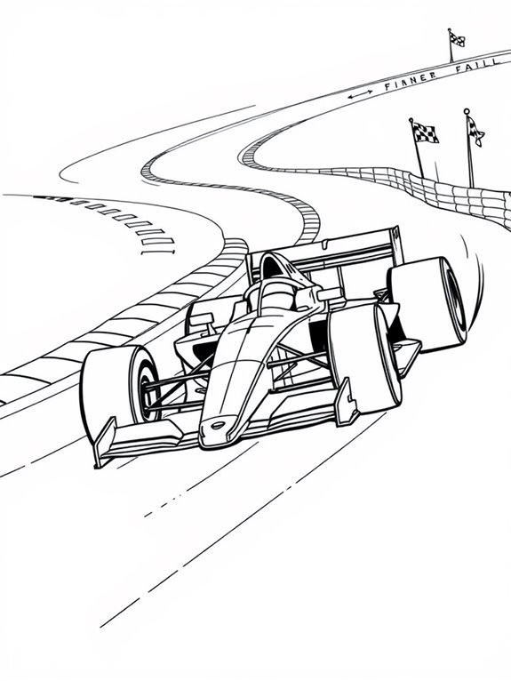 race track coloring page