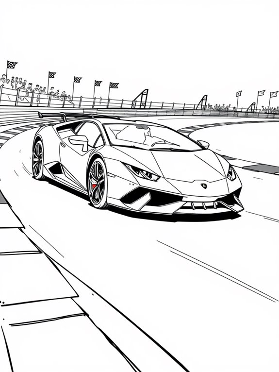 racing lamborghini coloring page