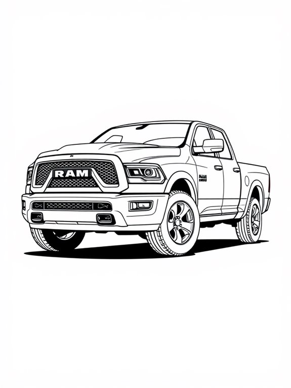 ram 1500 coloring page