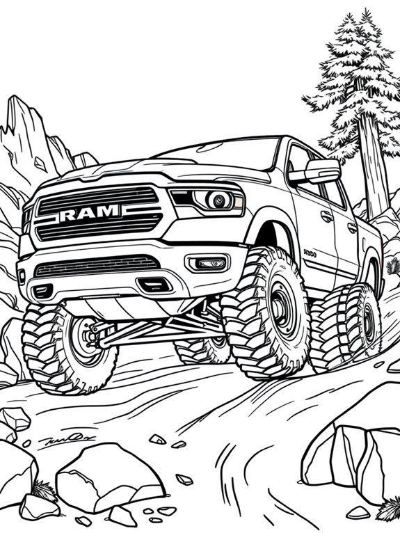 ram 1500 coloring page