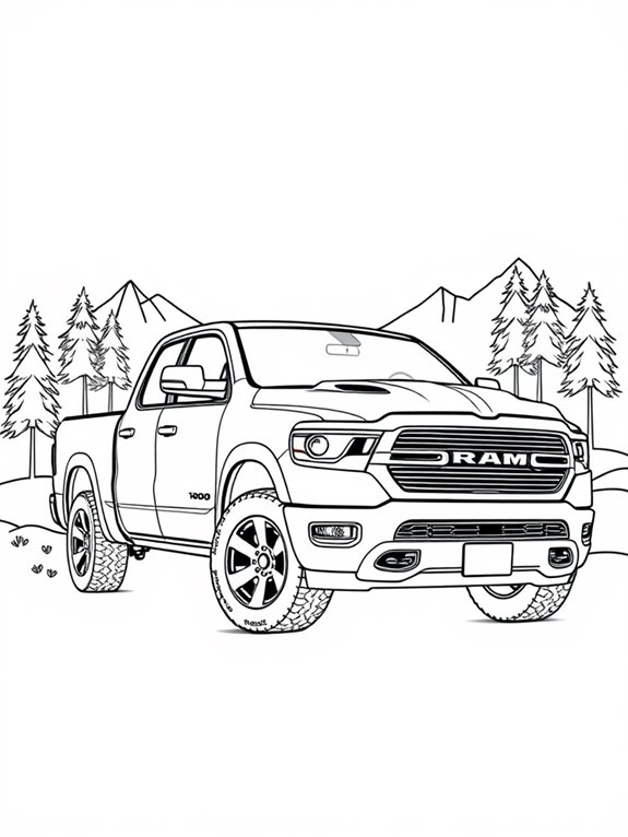 ram 1500 coloring page