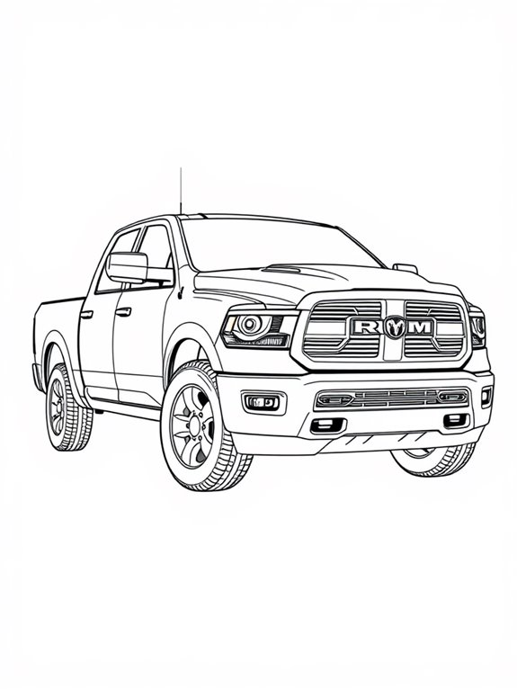 ram 1500 coloring page