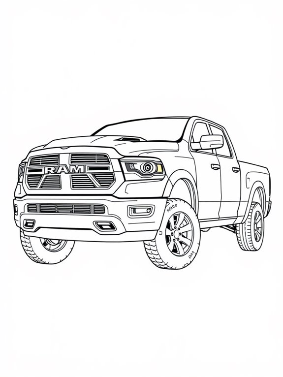 ram 1500 truck illustration