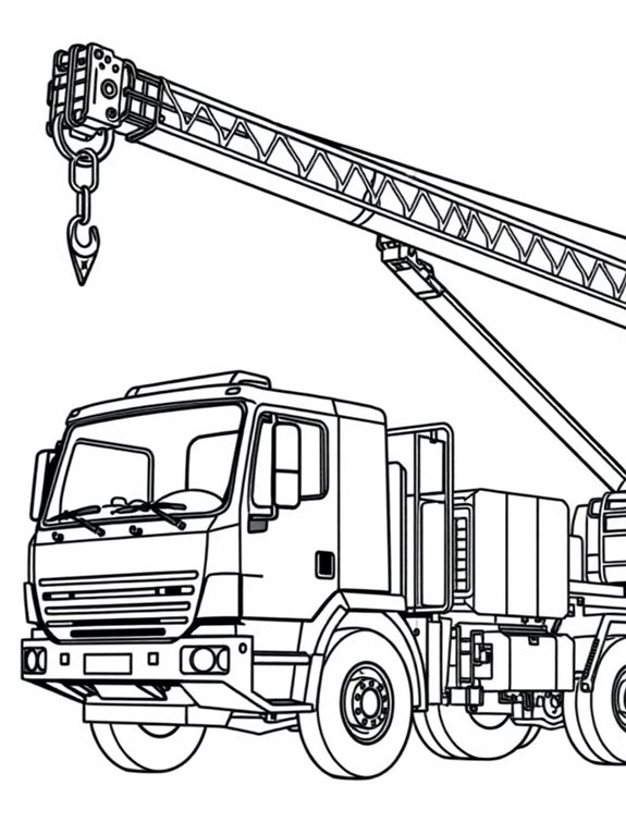 realistic crane truck art