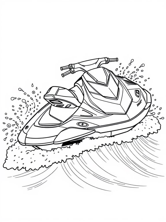 realistic jet ski illustration