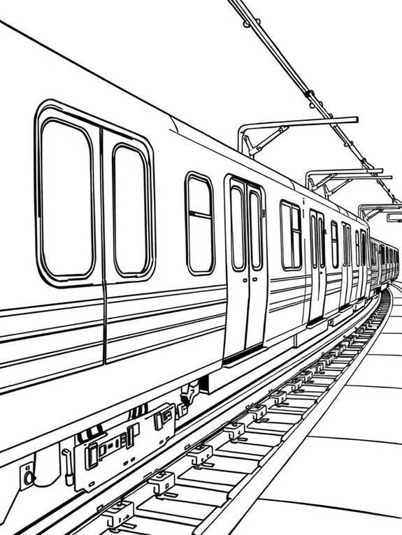 realistic subway train illustration