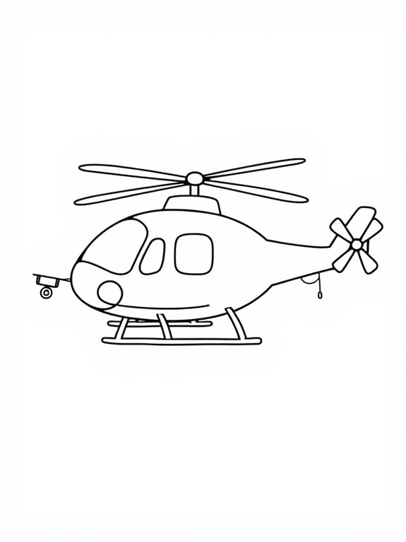 rescue helicopter coloring page