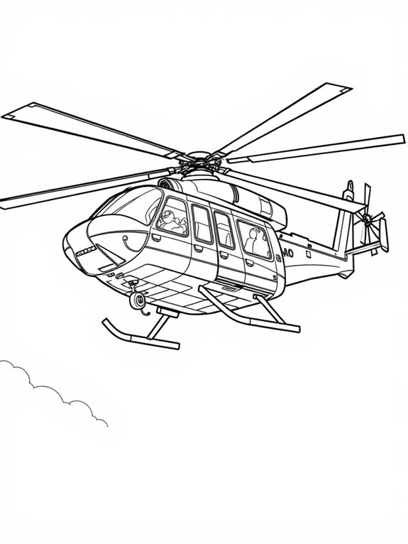 rescue helicopter in flight