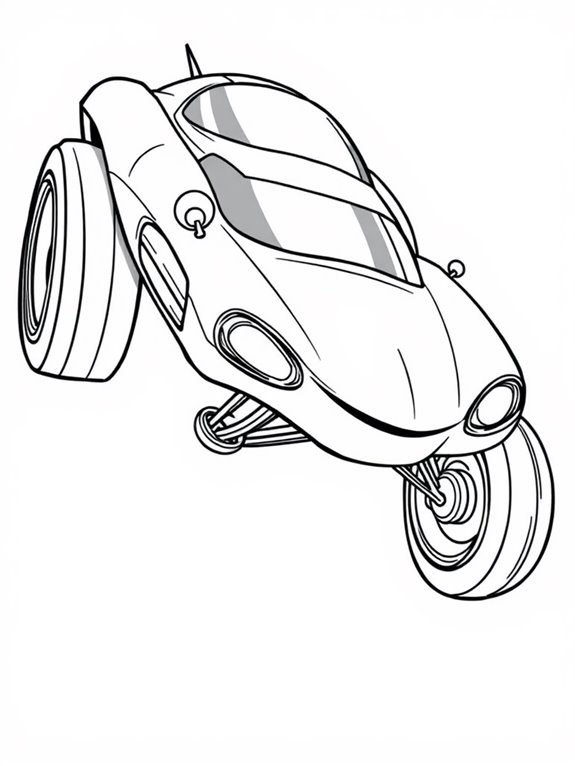 retro futuristic car design