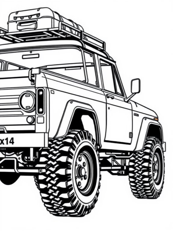 retro truck coloring page