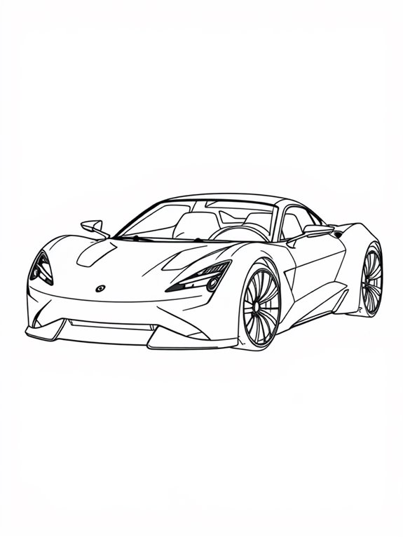 rimac car line art